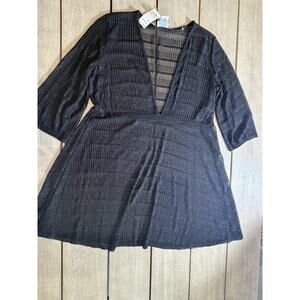 Jordan Taylor Cover Up XL Swimsuit Cover-Up Beach Dress Boho Chic Coastal Black